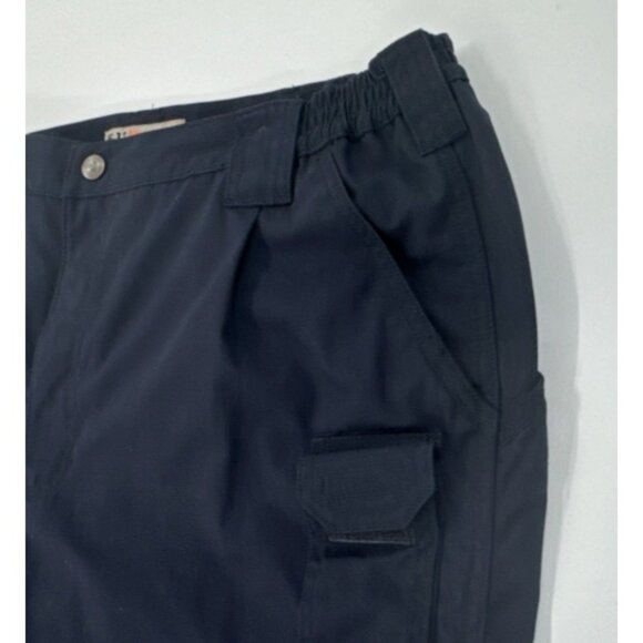 5.11 Tactical Cargo Pants Mens Actual 36x33 Blue Ripstop Utility 74273 Pleated - Picture 4 of 13